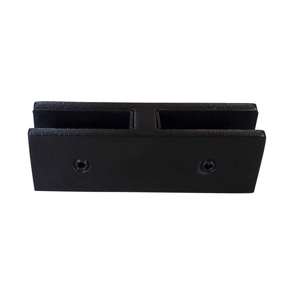 180 Degree Stainless Steel Glass Connector 12 mm - 1/2'' - Slim - Black - Gauthier De LaPlante