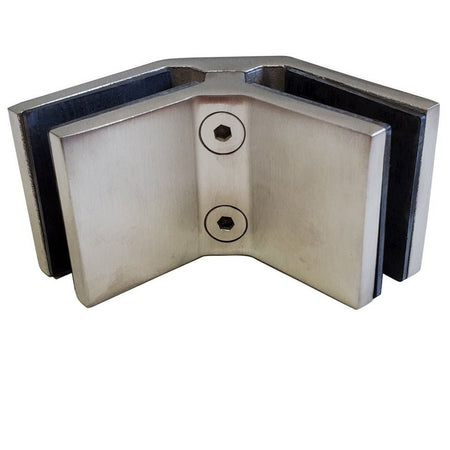 90 degree stainless steel glass connector - Gauthier De LaPlante