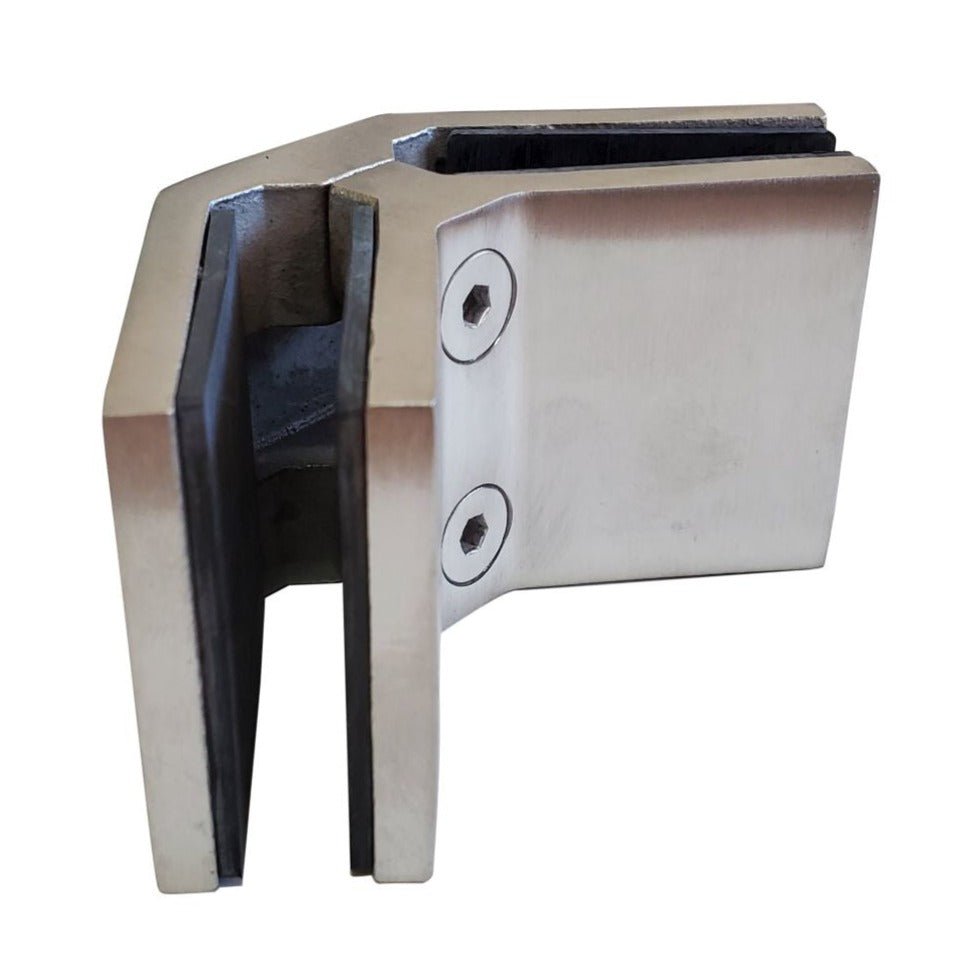 90 degree stainless steel glass connector - Gauthier De LaPlante