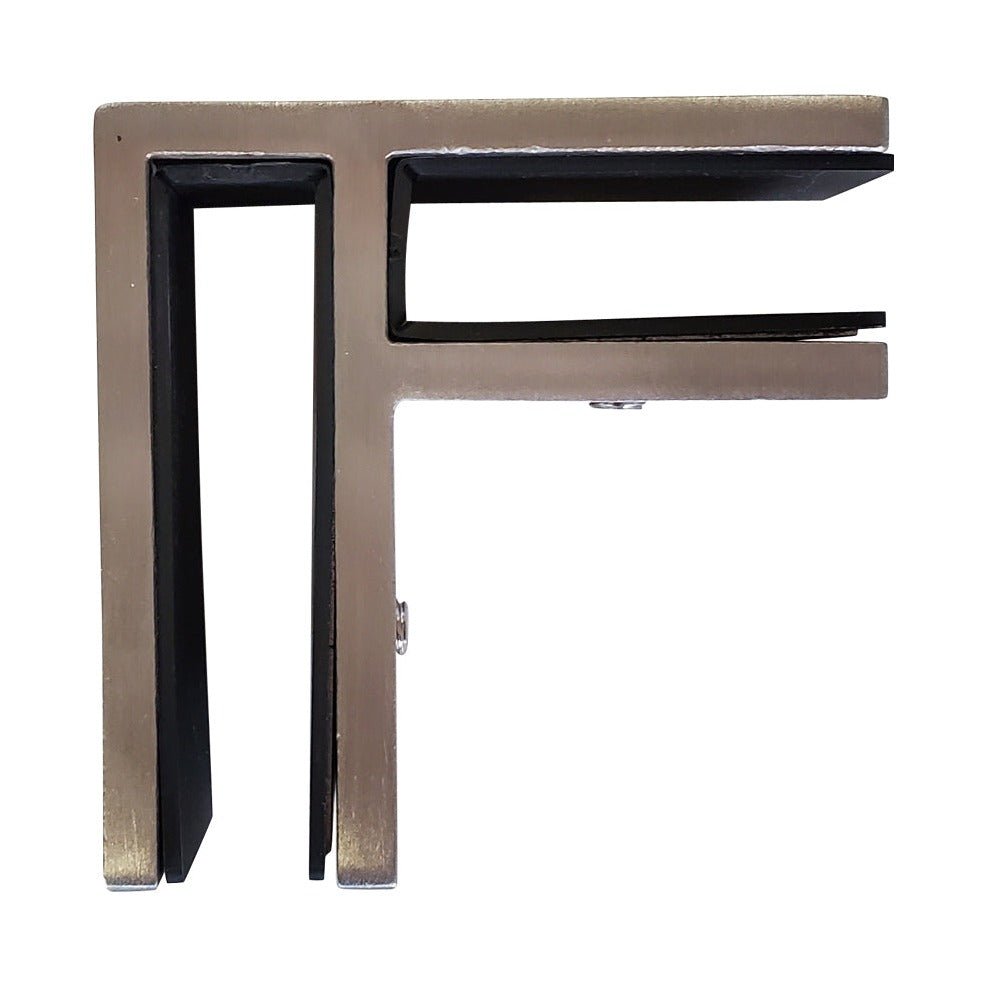 90 Degree Stainless Steel Glass Connector - Slim - Gauthier De LaPlante