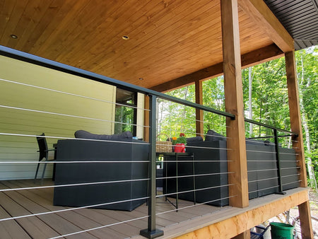 Aluminum handrail – 2" X 1" – Matte Black - Gauthier De LaPlante