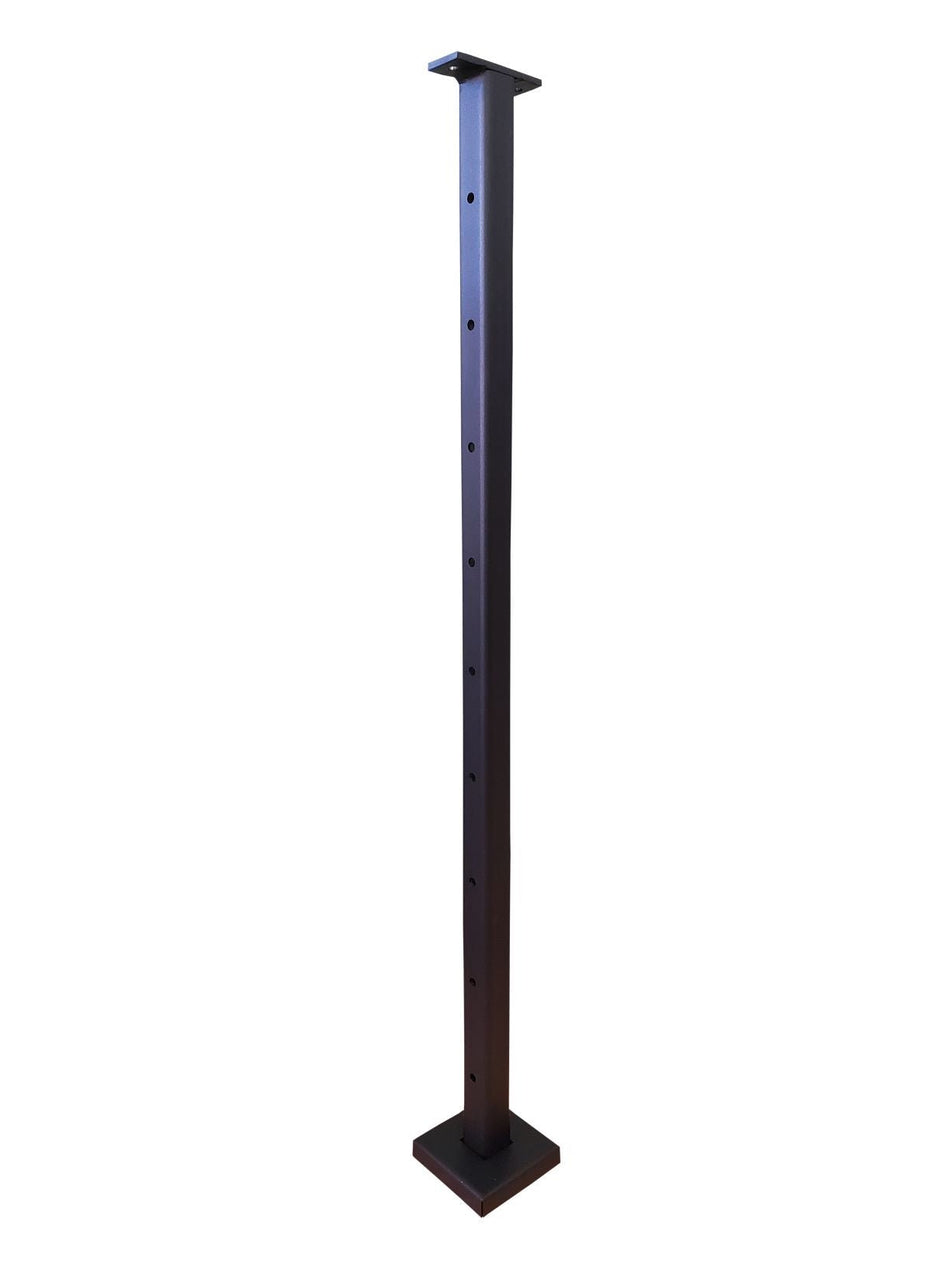 Aluminum post for cable railing – 1½’’ x 1½’’ – Matte Black - Gauthier De LaPlante