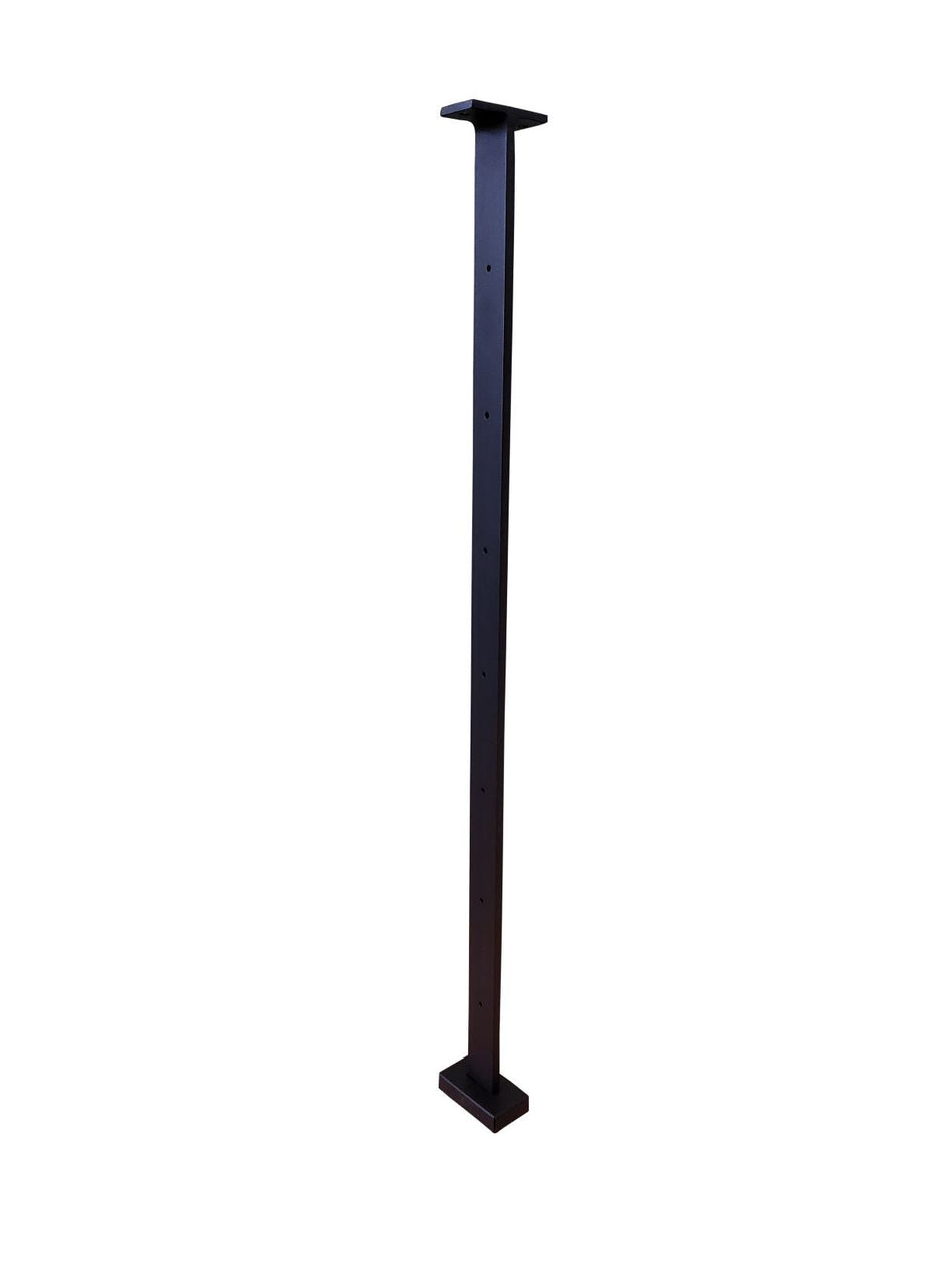 Aluminum post for cable railing – 1½’’ x 3/8’’ – Matte Black - Gauthier De LaPlante