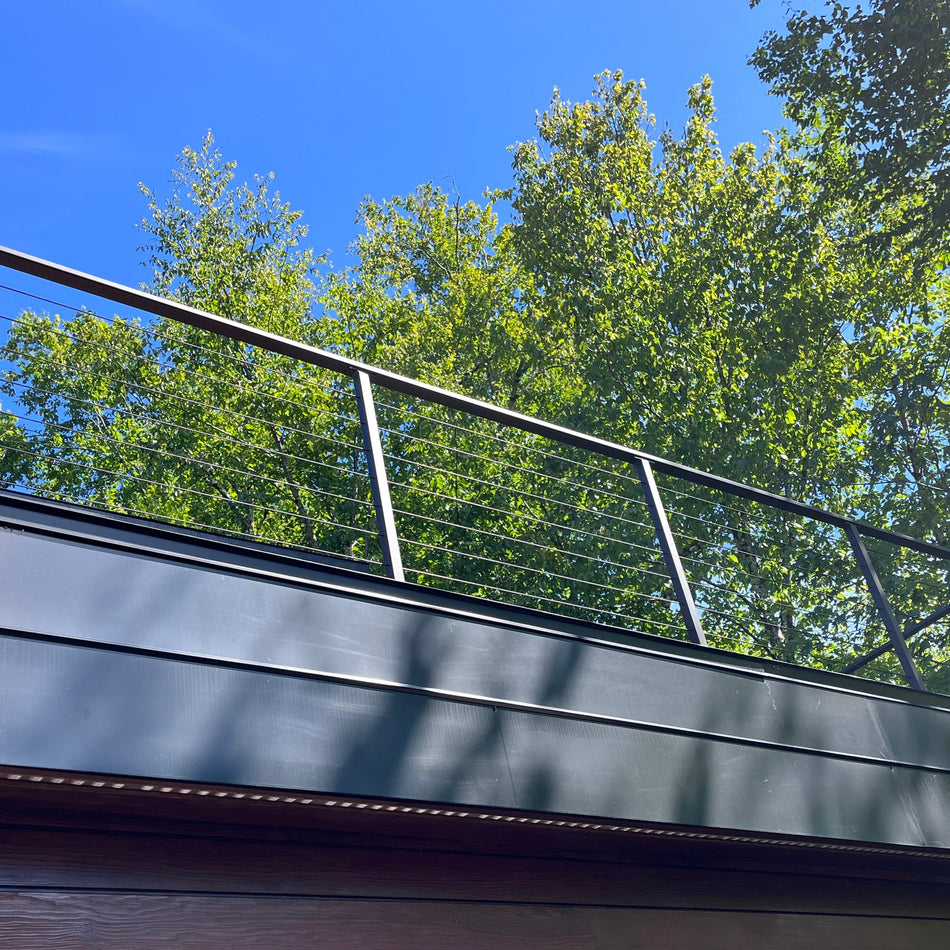 Classic Cable Railing System - I - Metal Post - Black - Gauthier De LaPlante