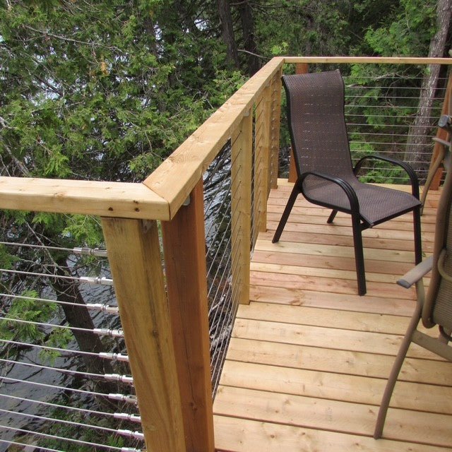 Classic Cable Railing System - I - Timber Post - Gauthier De LaPlante