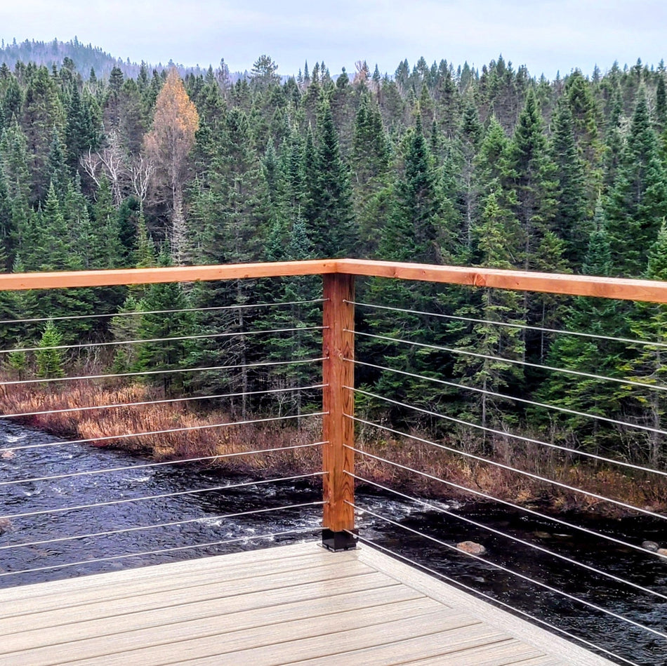 Marina Cable Railing System - I - Timber Post - Gauthier De LaPlante