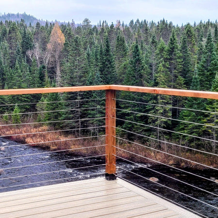 Punta Railing Marina Cable Railing System - I - Timber Post – Gauthier De LaPlante