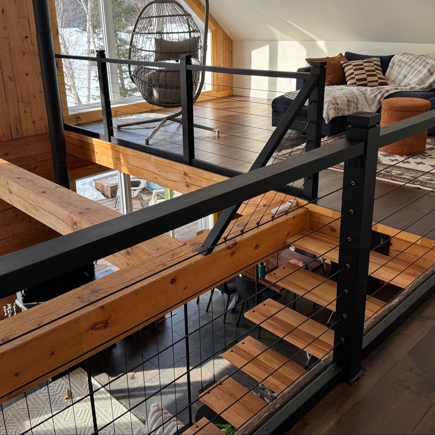 Marina Cable Railing System - I - Timber Post - Black – Gauthier De ...