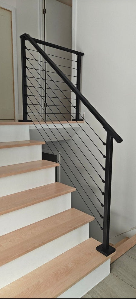Marina Cable Railing System - II - Metal Post - Black - Gauthier De LaPlante