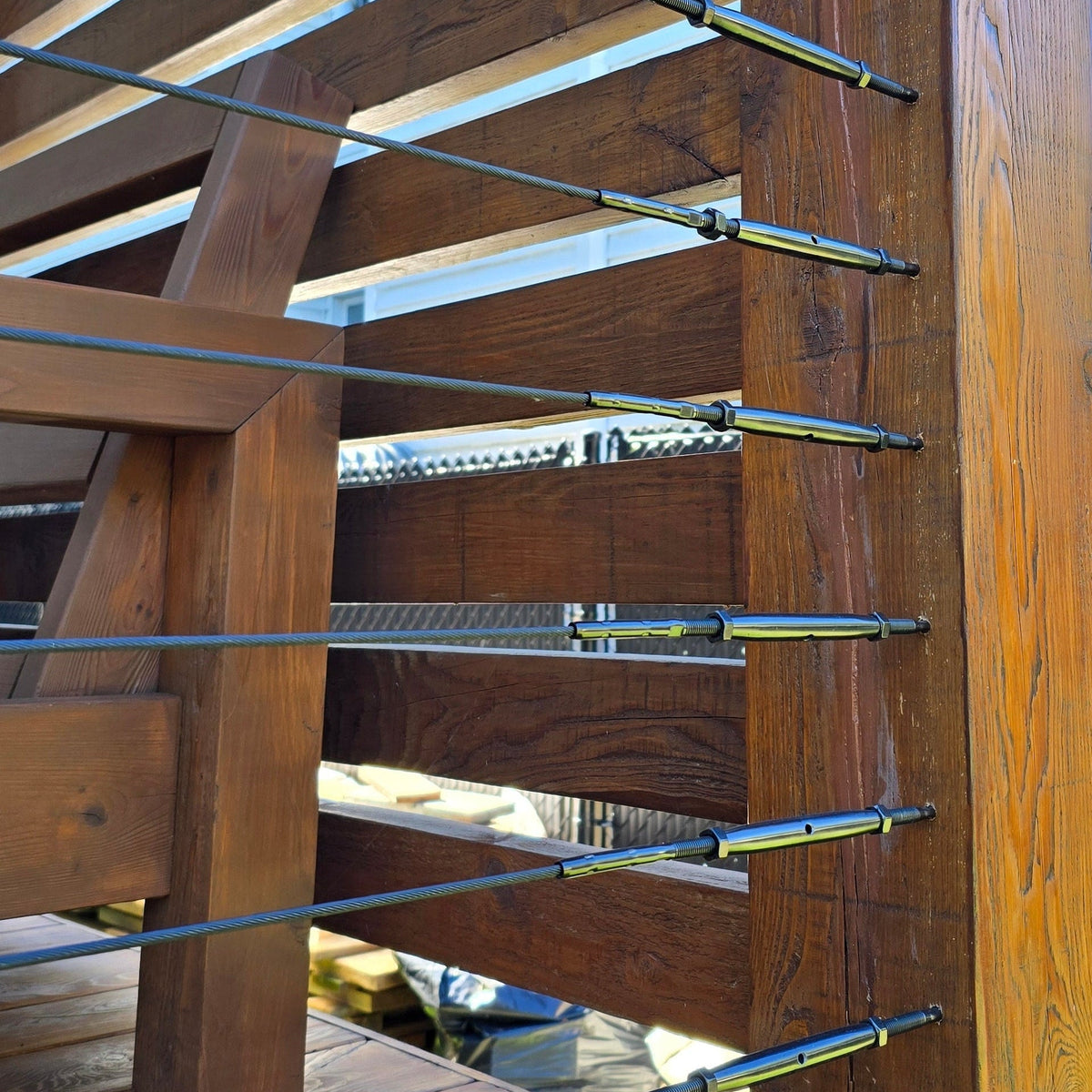 Nautica Cable Railing System - I – Timber Post - Black - Gauthier De LaPlante