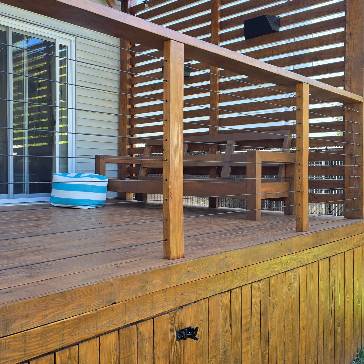 Nautica Cable Railing System - I – Timber Post - Black - Gauthier De LaPlante