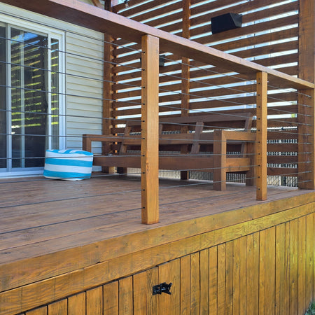Nautica Cable Railing System - I – Timber Post - Black - Gauthier De LaPlante