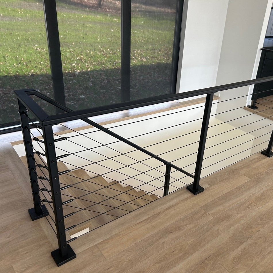 Swageless Stud Cable Railing System II – Metal Post - Black - Gauthier De LaPlante