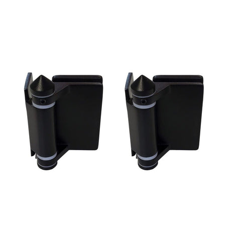 Heavy Duty Stainless Steel Spring Hinges - Glass to wall - Black - Gauthier De LaPlante